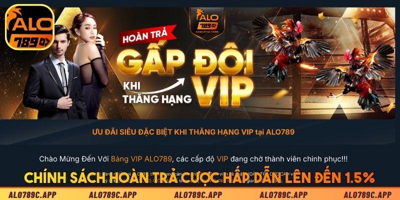 Chính sách hoàn trả cược hấp dẫn lên đến 1.5%