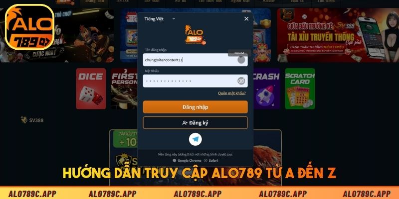 Hướng dẫn truy cập ALO789 từ a đến z