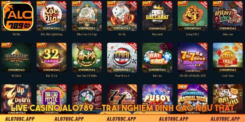 Live Casino ALO789 – Trải nghiệm đỉnh cao như tại casino thật