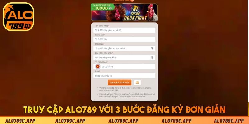 Truy cập ALO789 với 3 bước đăng ký đơn giản