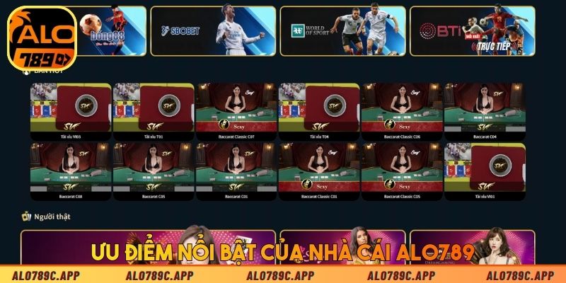 Ưu điểm nổi bật của nhà cái ALO789